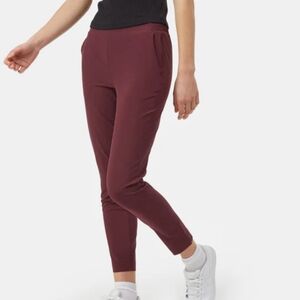 Tentree Saturna Pant Burgundy Relaxed Fit Pants New